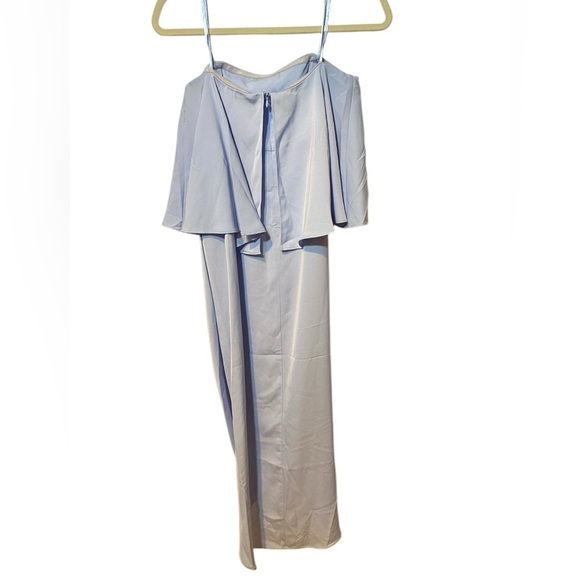 Shona Joy Elegant Sleeveless Flutter Light Blue Dress - Picture 5 of 8